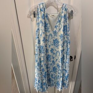 Max Studio White and Blue Floral Dress